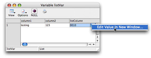 Context Menu for List Cell
