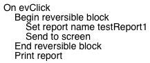 Print Report Code - first version