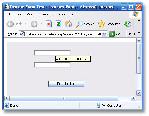 Remote Form with Tooltip