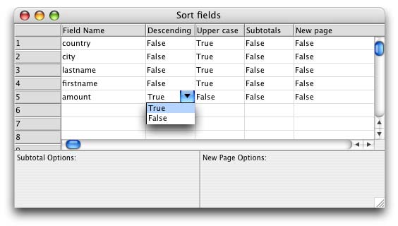 Demo Sort Fields