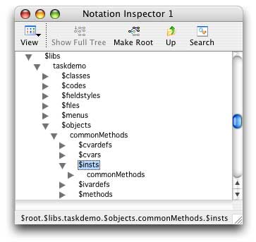 Object instances in the Notation Inspector