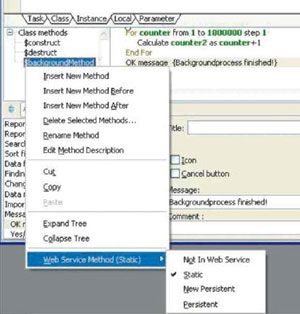 Static Web Service method