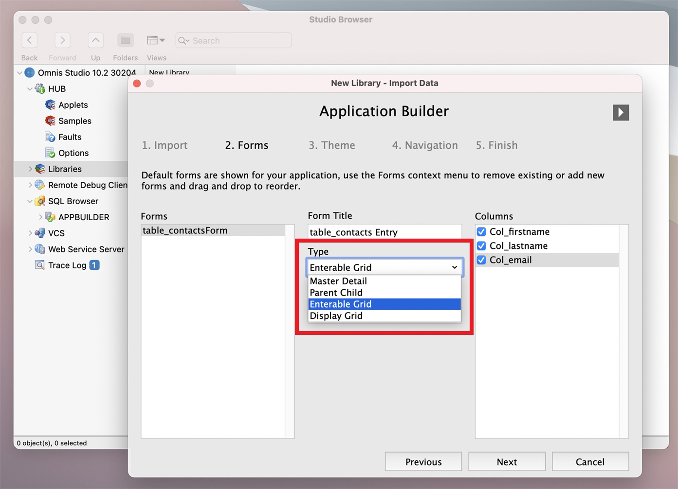 Import  a file into SQLite and create a web or mobile form