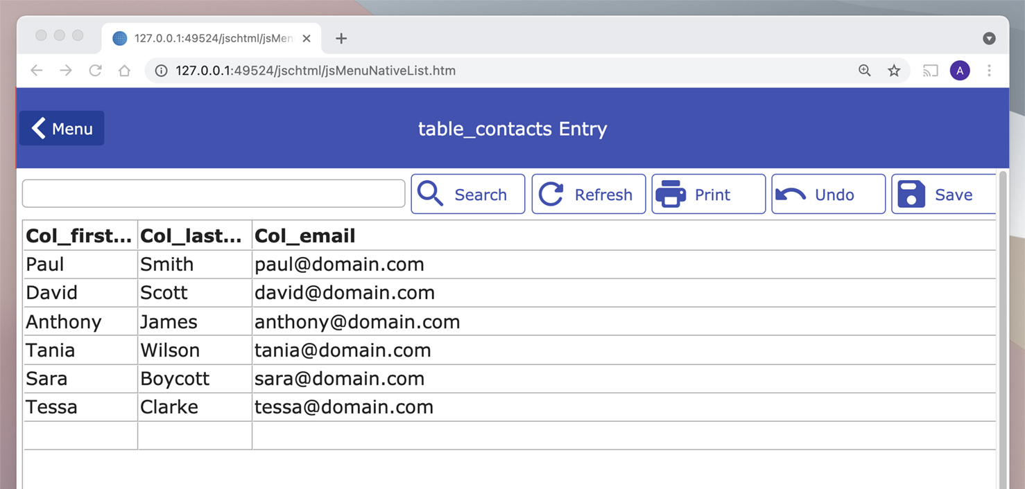 Import  a file into SQLite and create a web or mobile form