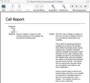 PDF report