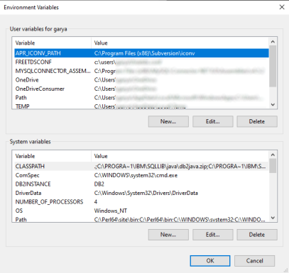 Omnis Technical Notes - Setting Environment Variables