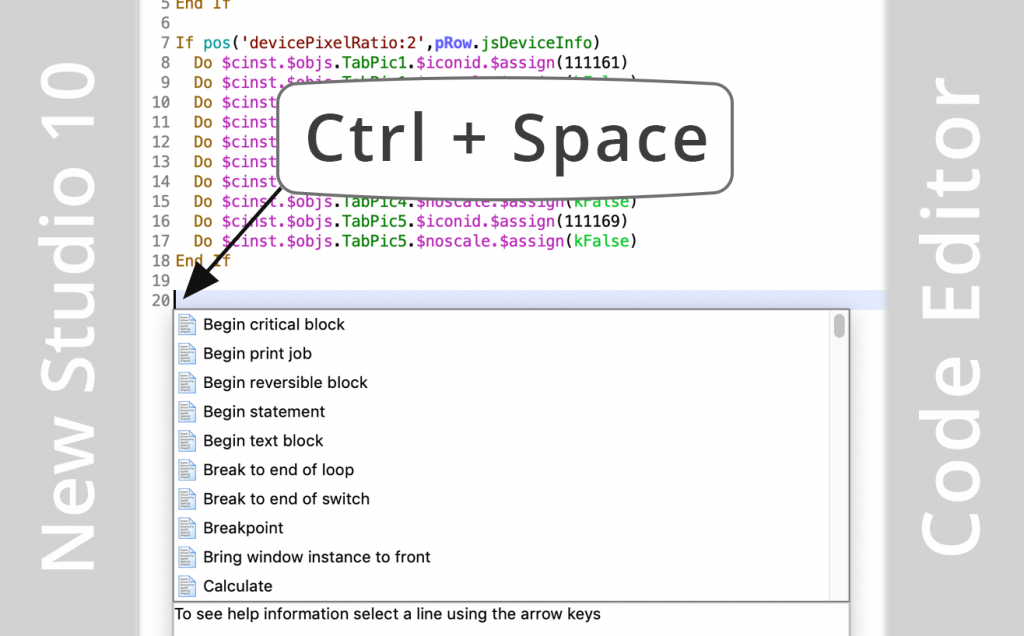 Studio 10 Code Editor