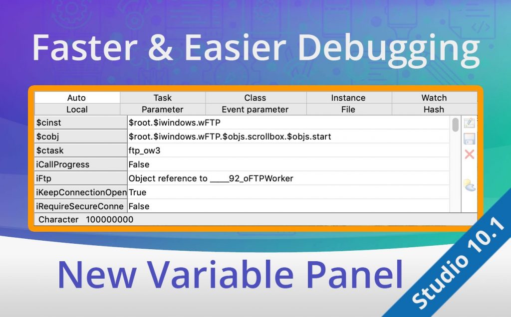New Variable Panel