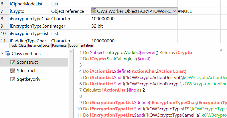 OW3 Worker Objects - CRYPTOWorker Object