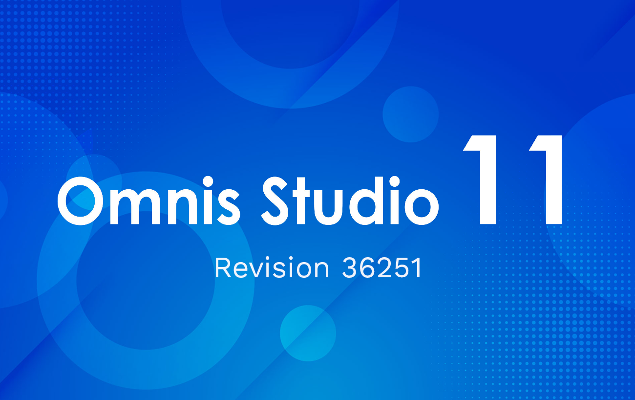 Free Omnis Studio 11 Patch release 36251 is here